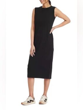 Universal Thread Black 100% Cotton Midi Dress XS Capsule Minimalist